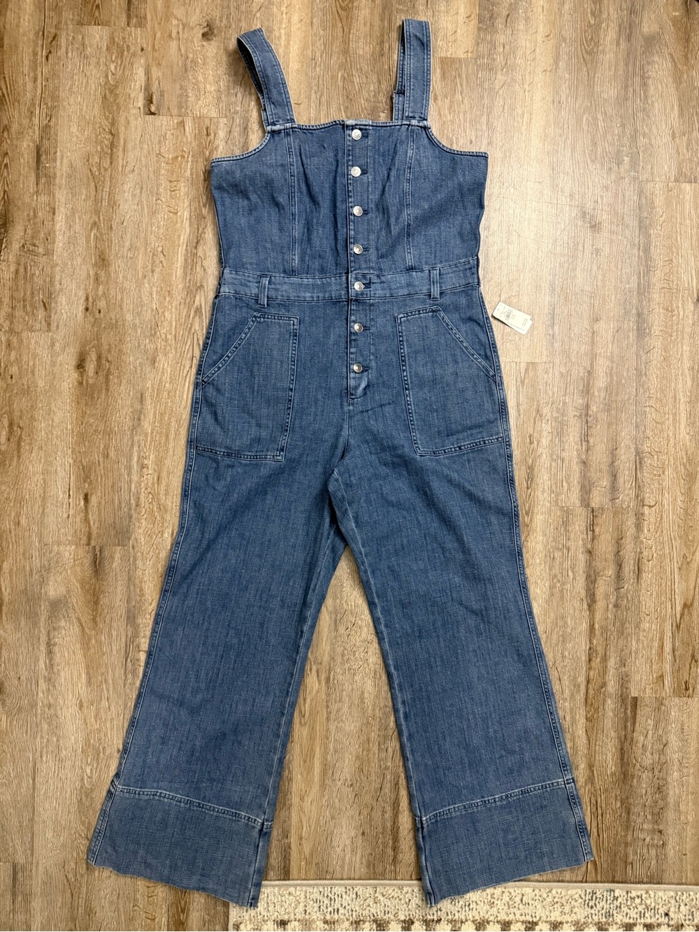Aerie • Denim Kick Flare Overalls/jumpsuit